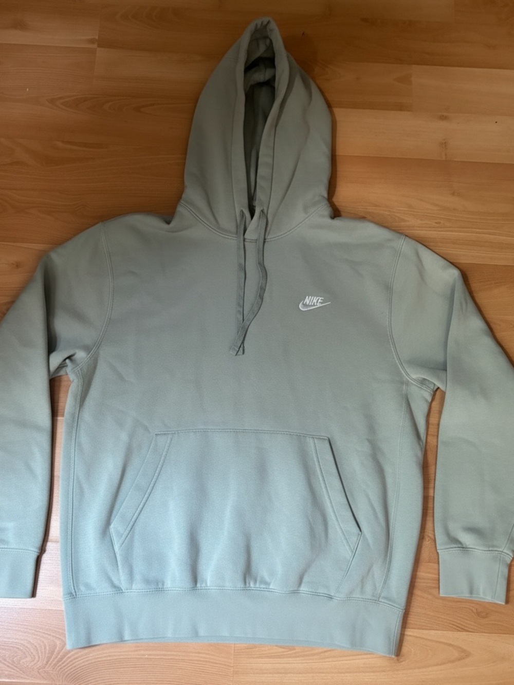 Nike Hoodie in Sage Green with White Logo